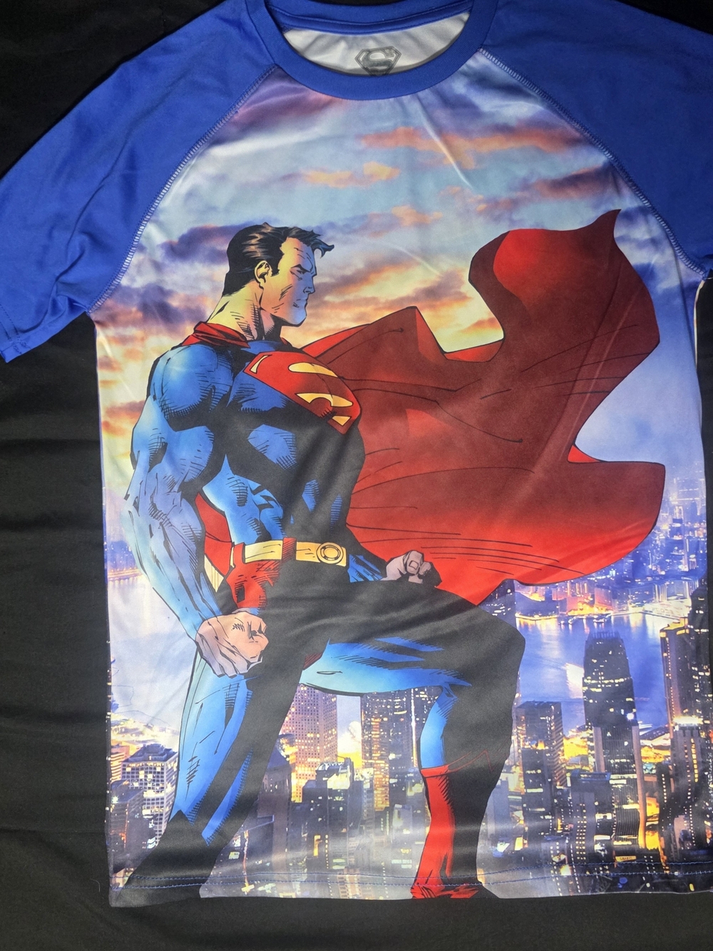 DC Comics Superman Graphic Short Sleeve Tee - Blue/Red Polyester